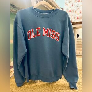 Ole Miss Champion Sweatshirt, Powder Blue, size medium